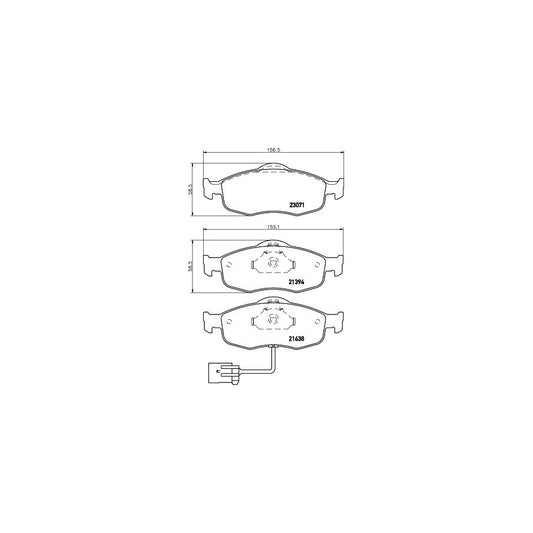 Hella 8DB 355 007 751 Brake Pad Set With Integrated Wear Warning Contact