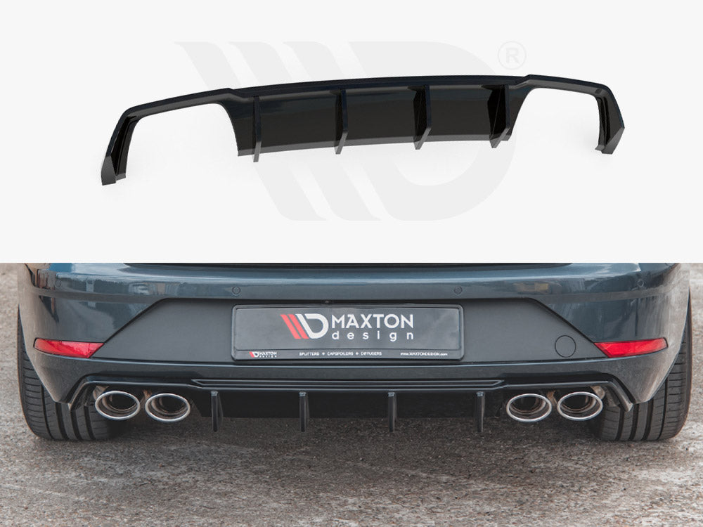 Maxton Design SE-LE-3F-CU-ST-RS2T-O_O Rear Valance V3 Seat Leon MK3.5 Cupra Estate (2017-2019) | Duco Car Parts UK Car Parts