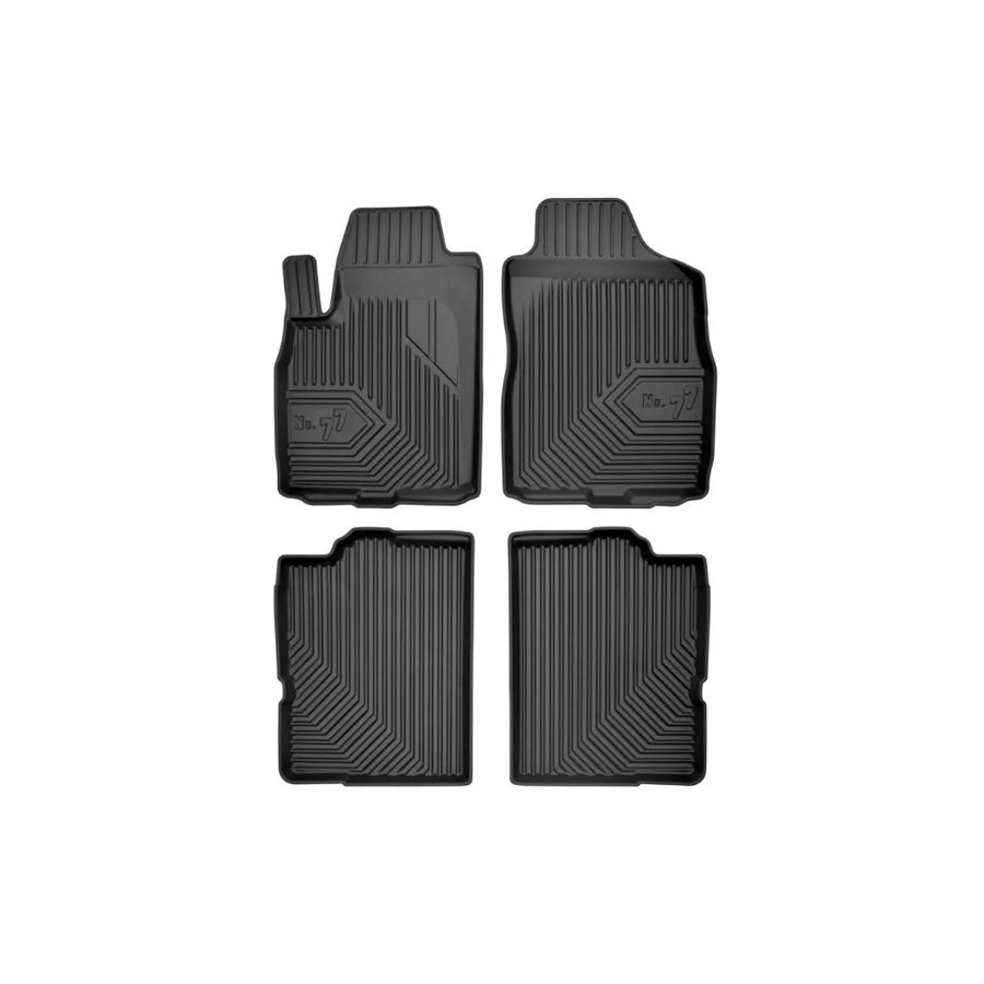 FROGUM Tailored, No.77 77407190 Floor mat set for FIAT Panda II Hatchback (169) Elastomer, Front and Rear, Quantity: 4, Black, (LHD)