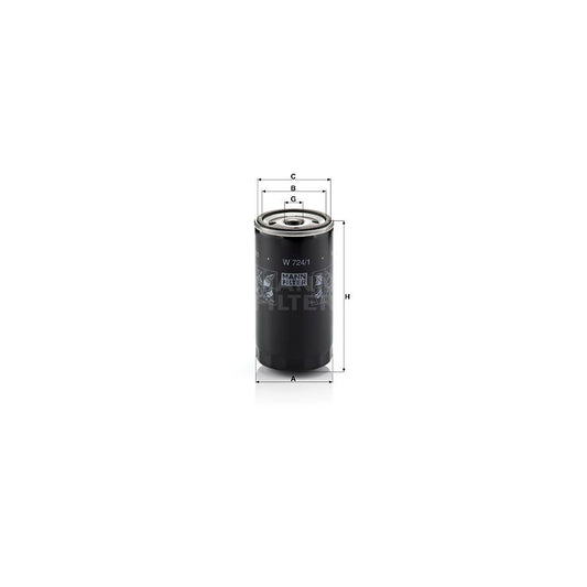 MANN-FILTER W 724/1 Oil Filter Spin-on Filter, with two anti-return valves