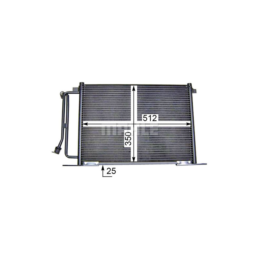 MAHLE ORIGINAL AC 183 000S Air conditioning condenser without dryer