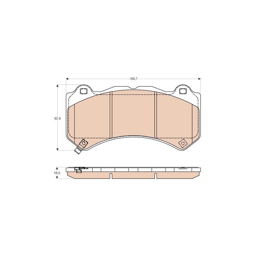 TRW Gdb4450 Brake Pad Set With Acoustic Wear Warning