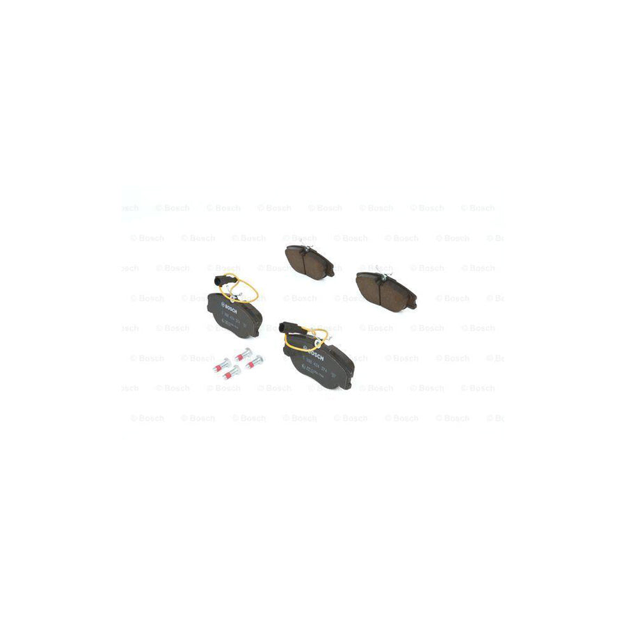 Bosch 0986424374 Brake Pad Set For Alfa Romeo 155 167 With Integrated Wear Sensor With Anti Squeak Plate With Bolts Screws With Accessories BP185
