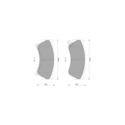 Bosch 0986Ab2307 Brake Pad Set With Acoustic Wear Warning With Spring BP2307N