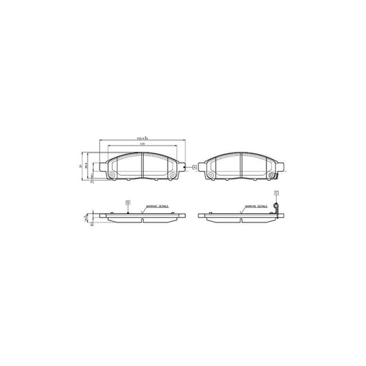 Bosch 0986Tb3115 Brake Pad Set Excl Wear Warning Contact