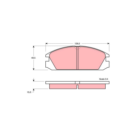 TRW Gdb784 Brake Pad Set Not Prepared For Wear Indicator