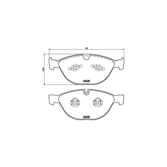 Brembo P 06 066 Brake Pad Set Prepared For Wear Indicator With Piston Clip
