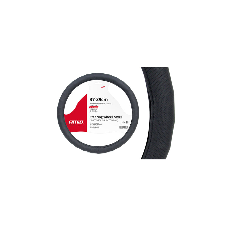 AMiO SWC-14 01378 Steering wheel cover Black, ?: 37-39cm, PVC