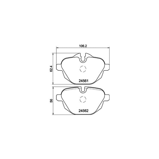 Hella 8DB 355 013 921 Brake Pad Set Prepared For Wear Indicator With Brake Caliper Screws With Accessories