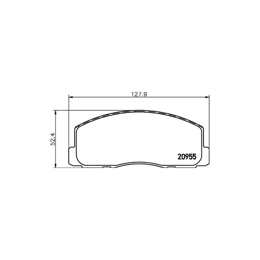 Hella 8DB 355 006 221 Brake Pad Set Not Prepared For Wear Indicator
