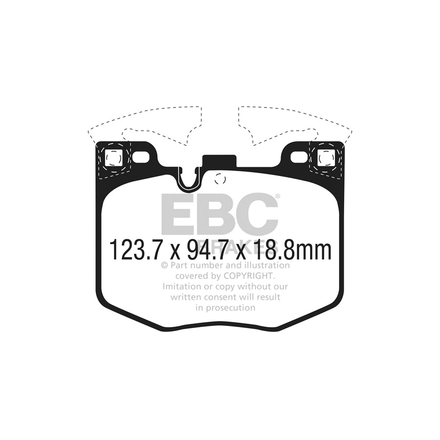 EBC BMW TOYOTA Greenstuff 2000 Series Sport Front Brake Pads - Brembo Calliper (Inc. G20 M340i, G30 M550i, G29 Z4 M40i & GR Supra) (Pair)