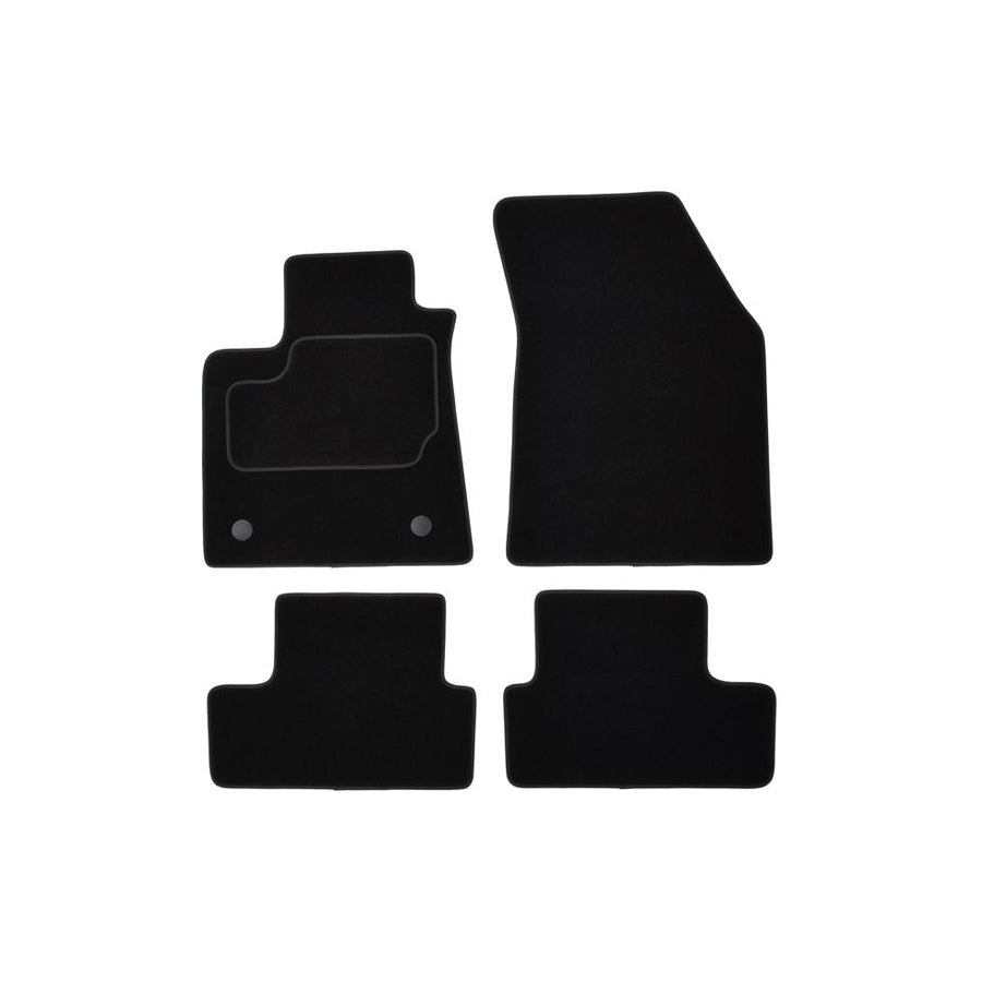 CUSTOPOL Tailored RNT376C Floor mat set for RENAULT MEGANE Textile, Front and Rear, Quantity: 4, Black