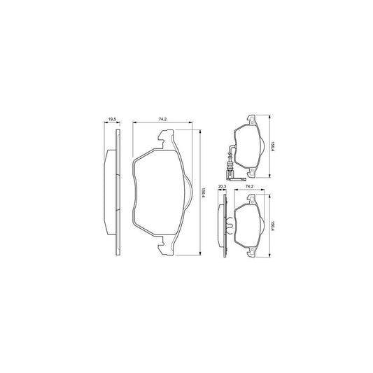 Bosch 0986424501 Brake Pad Set With Integrated Wear Sensor With Mounting Manual BP262