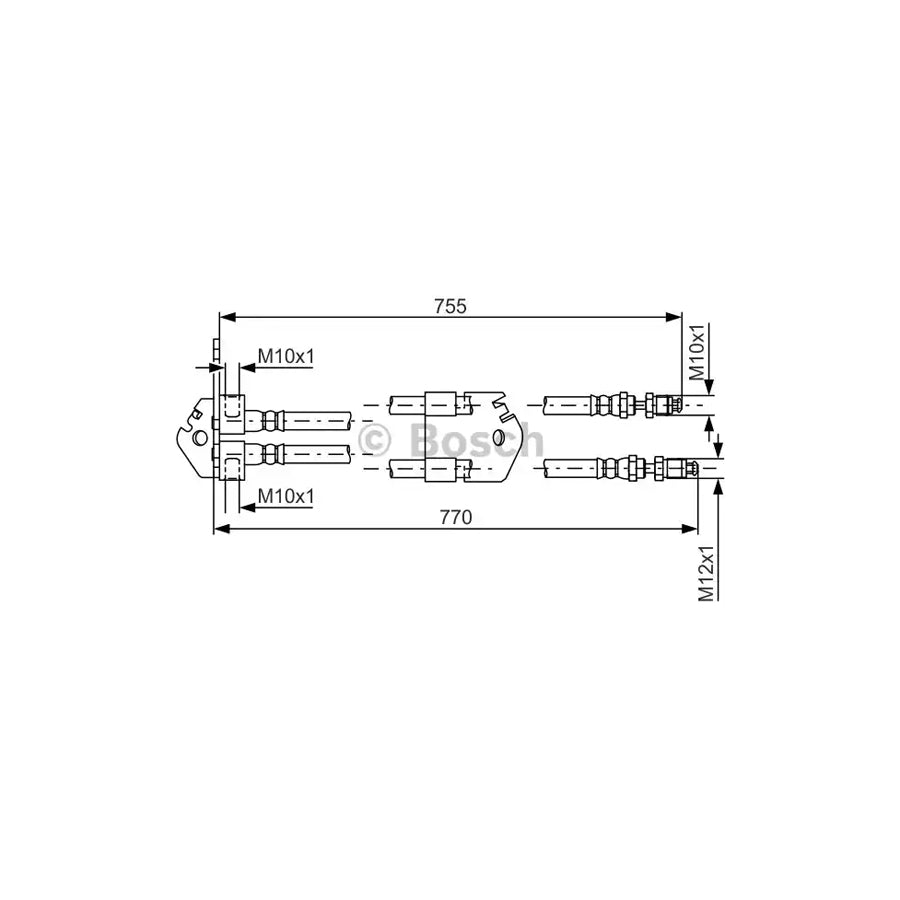 BOSCH 1 987 481 805 Brake Hose for FORD TRANSIT 770Mm