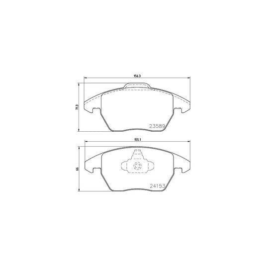 Hella 8DB 355 011 811 Brake Pad Set Not Prepared For Wear Indicator