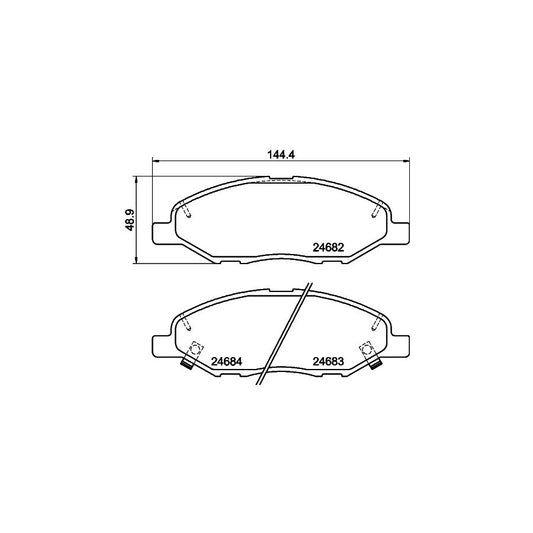 Hella 8DB 355 014 371 Brake Pad Set With Acoustic Wear Warning
