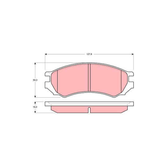 TRW Gdb1005 Brake Pad Set For Nissan Primera Not Prepared For Wear Indicator