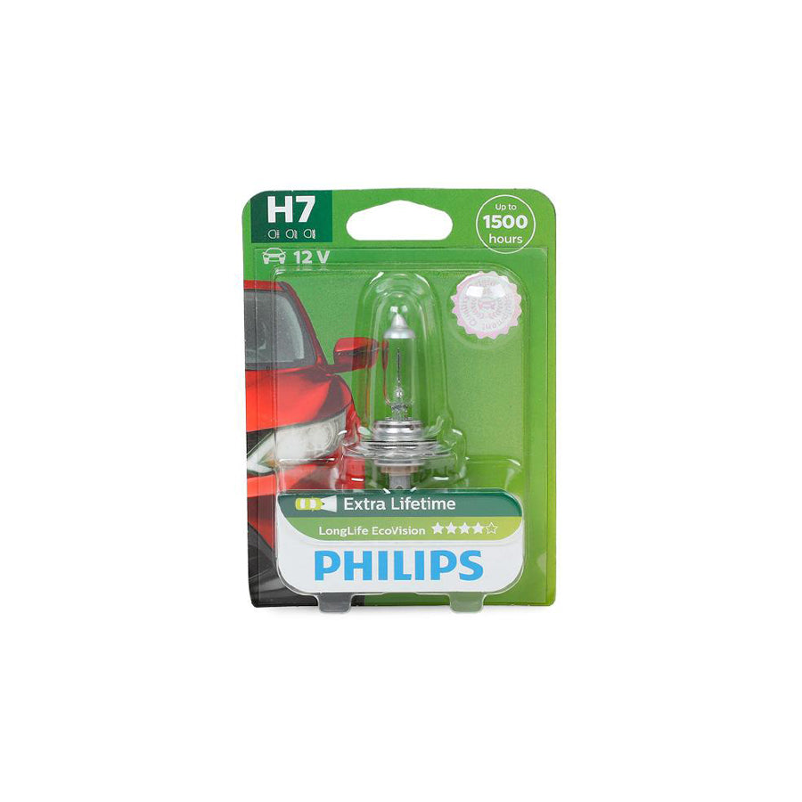 PHILIPS LongLife EcoVision 12972LLECOB1 Bulb, spotlight H7 12V 55W PX26d 3000K Halogen