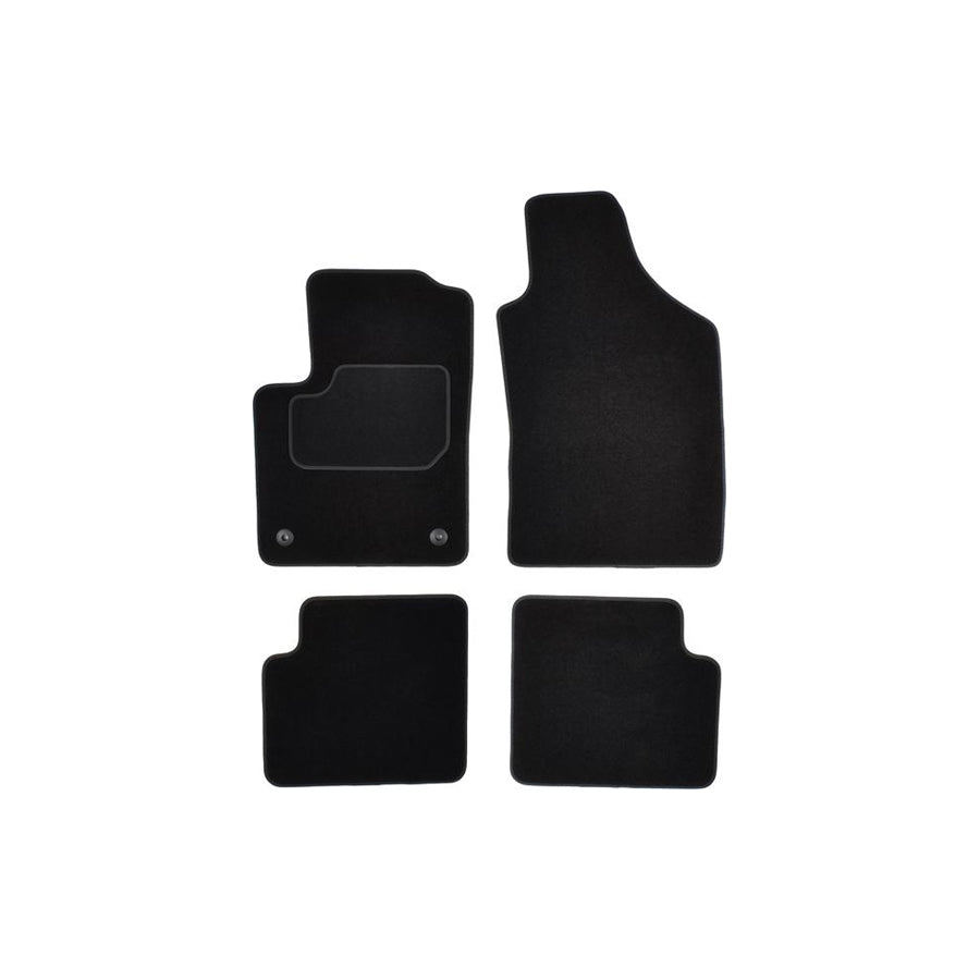 CUSTOPOL Tailored FIA30S Floor mat set for FIAT 500 Hatchback (312) Textile, Front and Rear, Quantity: 4, Grey