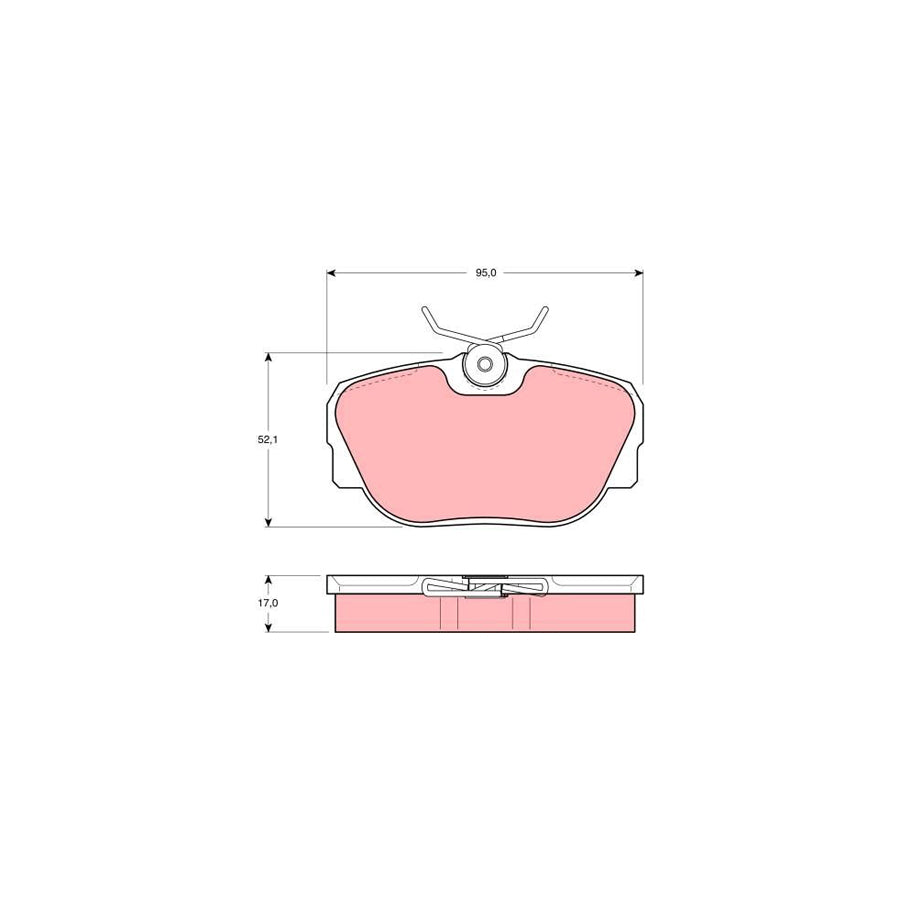 TRW Gdb850 Brake Pad Set Not Prepared For Wear Indicator