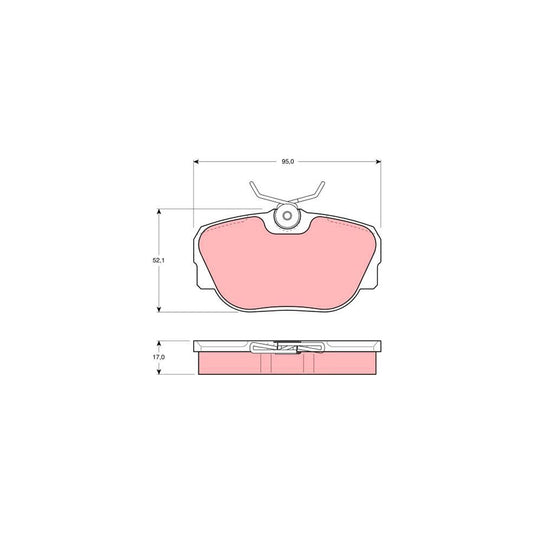 TRW Gdb850 Brake Pad Set Not Prepared For Wear Indicator