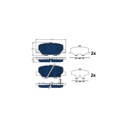 TRW Gdb3583Bte Brake Pad Set For Mitsubishi Outlander Iii Off Road Gg Gf With Acoustic Wear Warning With Accessories