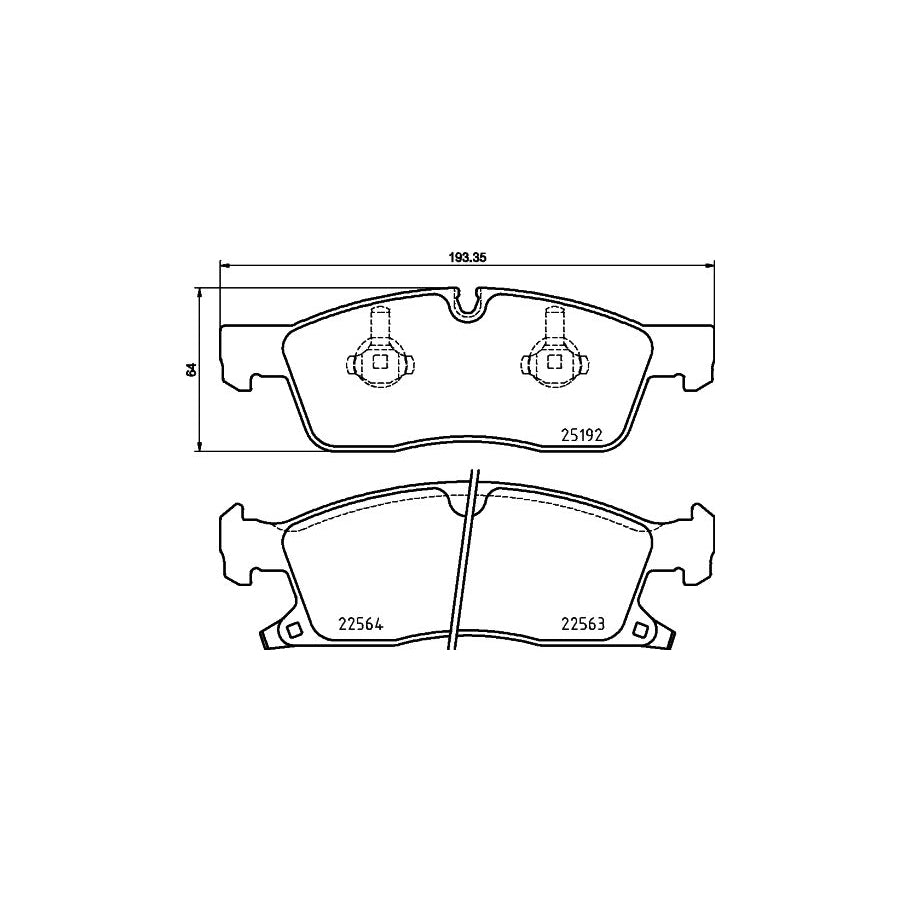Hella 8DB 355 025 541 Brake Pad Set For Jeep Grand Cherokee Iv Wk Wk2 With Acoustic Wear Warning