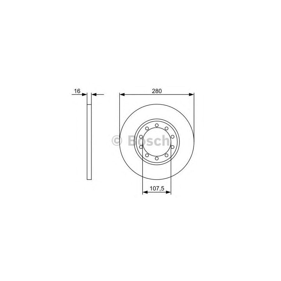 BOSCH 0 986 479 390 Brake Disc for FORD TRANSIT Solid Oiled