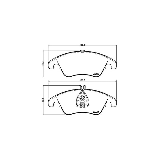 Hella 8DB 355 012 621 Brake Pad Set Prepared For Wear Indicator