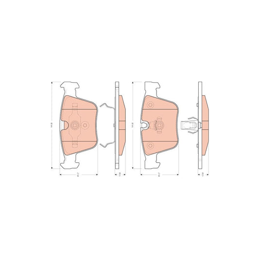 TRW Gdb1675 Brake Pad Set Prepared For Wear Indicator