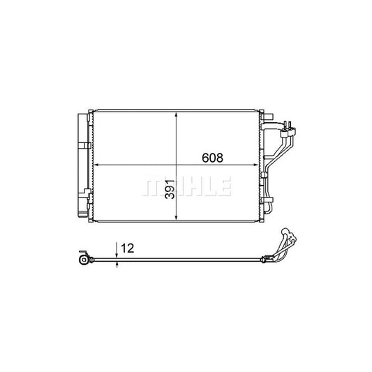 MAHLE ORIGINAL AC 867 000S Air conditioning condenser with dryer