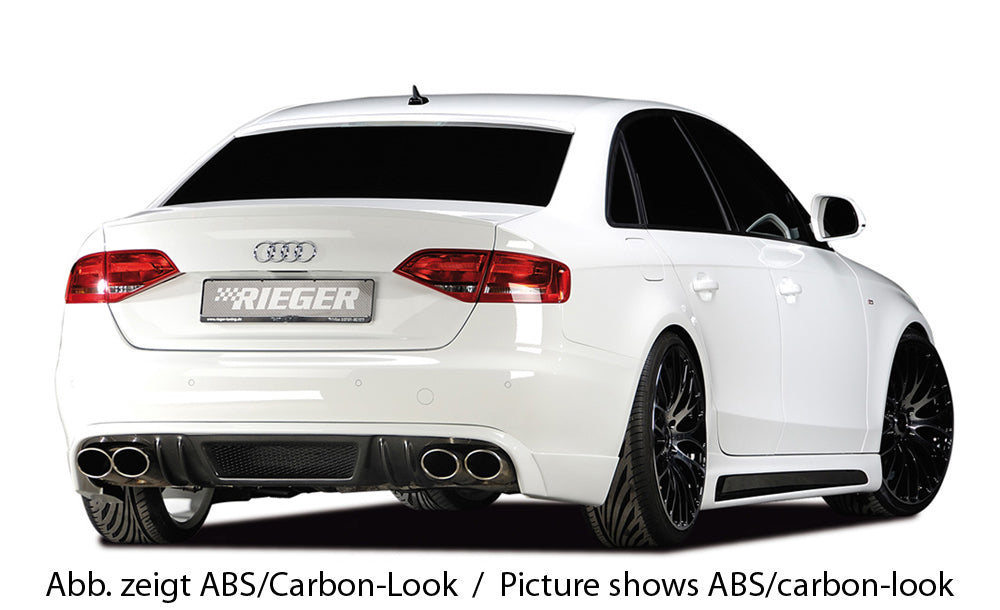 Rieger 00055508 Audi B8 B81 A4 Rear Diffuser for Twin Tailpipe Left & Right