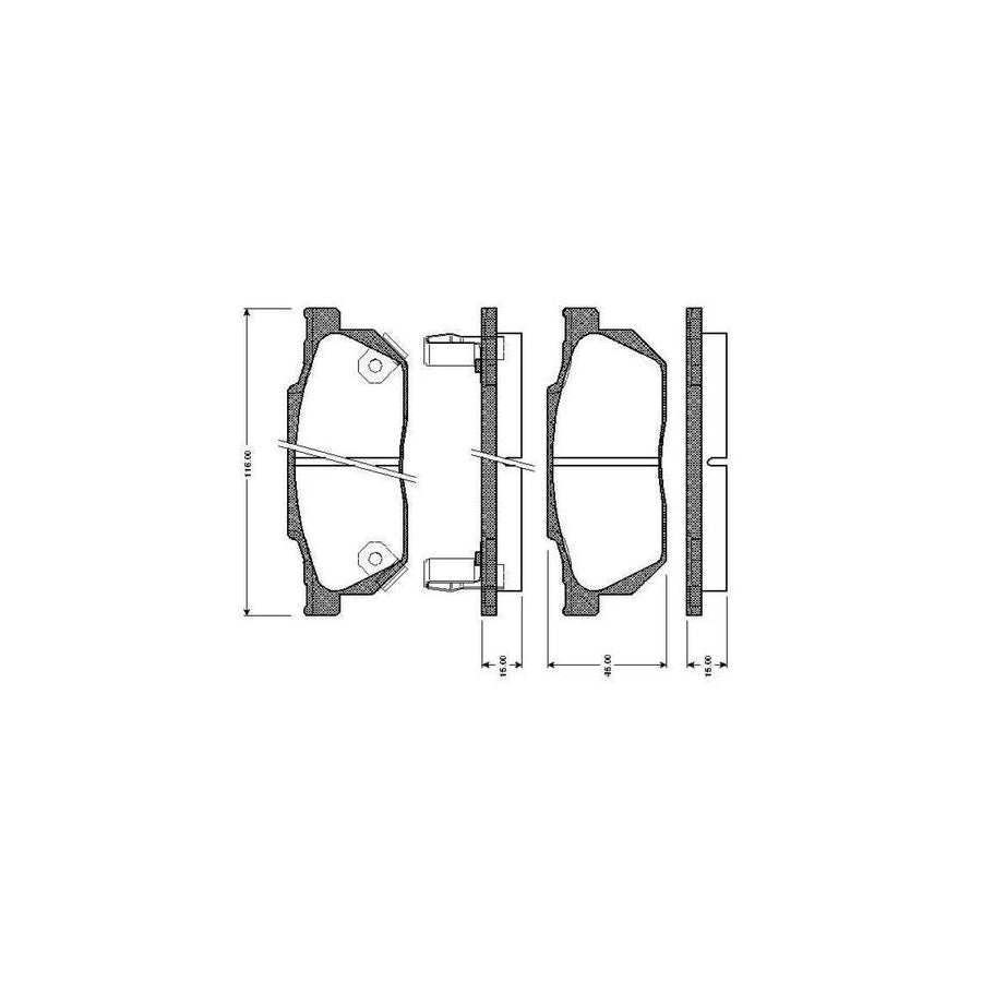 Bosch 0986Tb2103 Brake Pad Set Excl Wear Warning Contact With Accessories