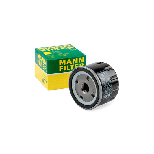 MANN-FILTER W 77 Oil Filter Spin-on Filter, with one anti-return valve