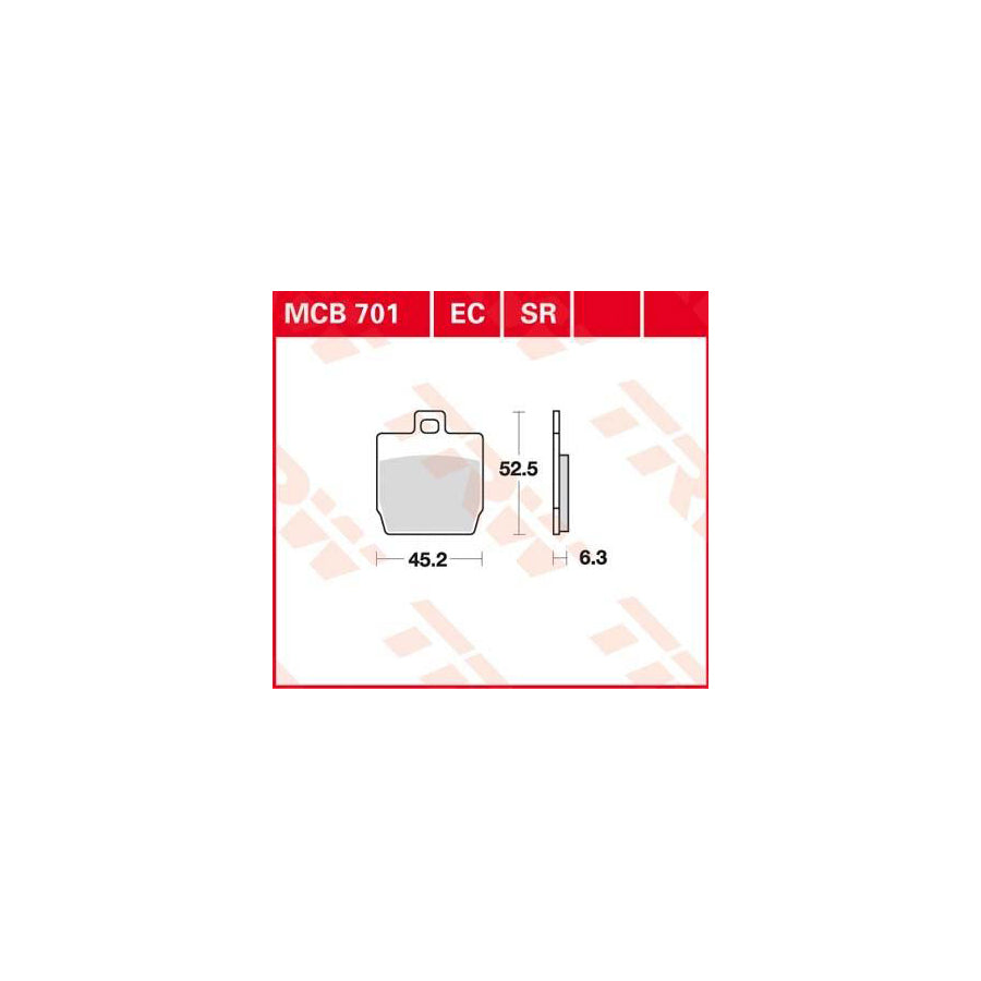 TRW Organic Low Budget Mcb701Ec Brake Pad Set