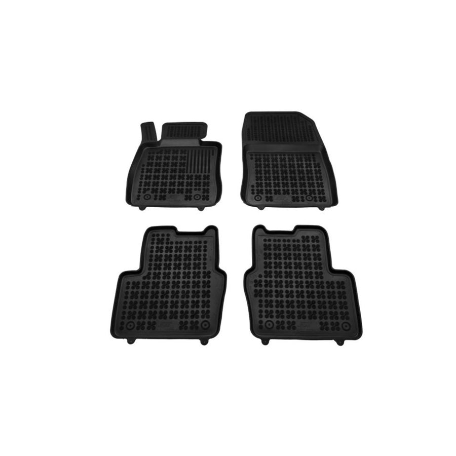 REZAW PLAST 200814 Floor mat set for MAZDA 2 Hatchback (DL, DJ) Elastomer, Front and Rear, Black