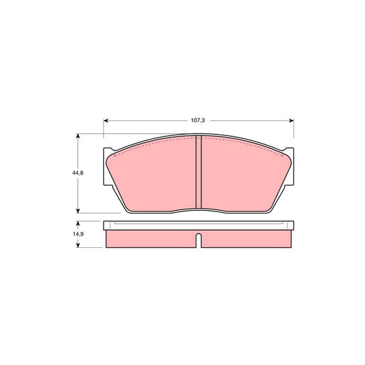 TRW Gdb284 Brake Pad Set Not Prepared For Wear Indicator