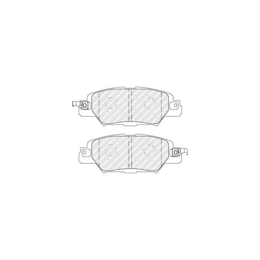 Ferodo Fdb5116 Brake Pad Set For Mazda Cx 5 With Acoustic Wear Warning Without Accessories