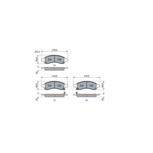 Bosch 0986494966 Brake Pad Set BP1817