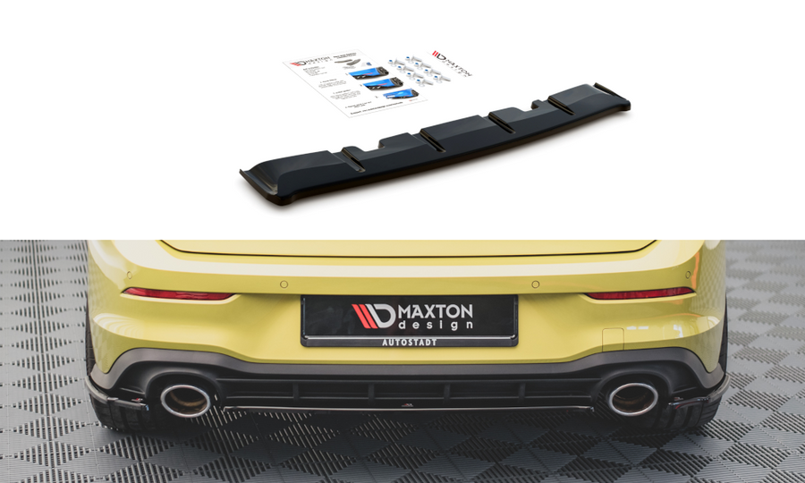 Maxton Design VW-GO-8-GTI-CS-RD1T Central Rear Splitter Volkswagen Golf GTI Clubsport MK8 | Duco Car Parts UK Car Parts