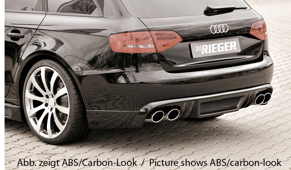 Rieger 00055508 Audi B8 B81 A4 Rear Diffuser for Twin Tailpipe Left & Right