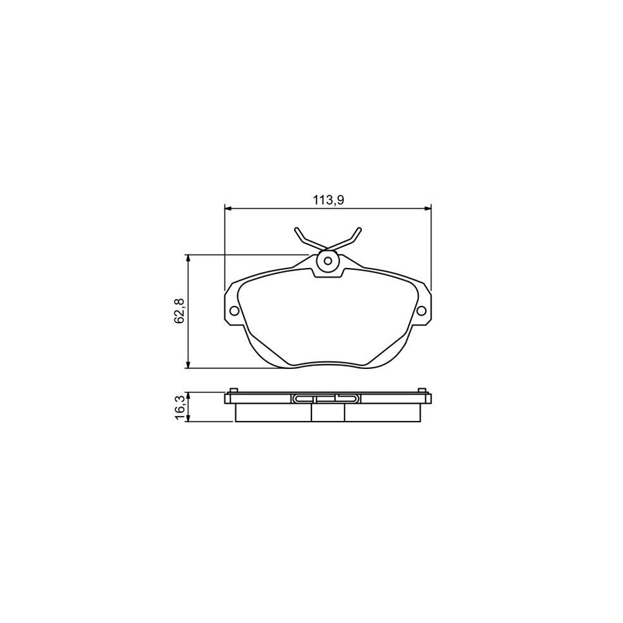 Bosch 0986494243 Brake Pad Set For CITROEN C6 Saloon BP1306