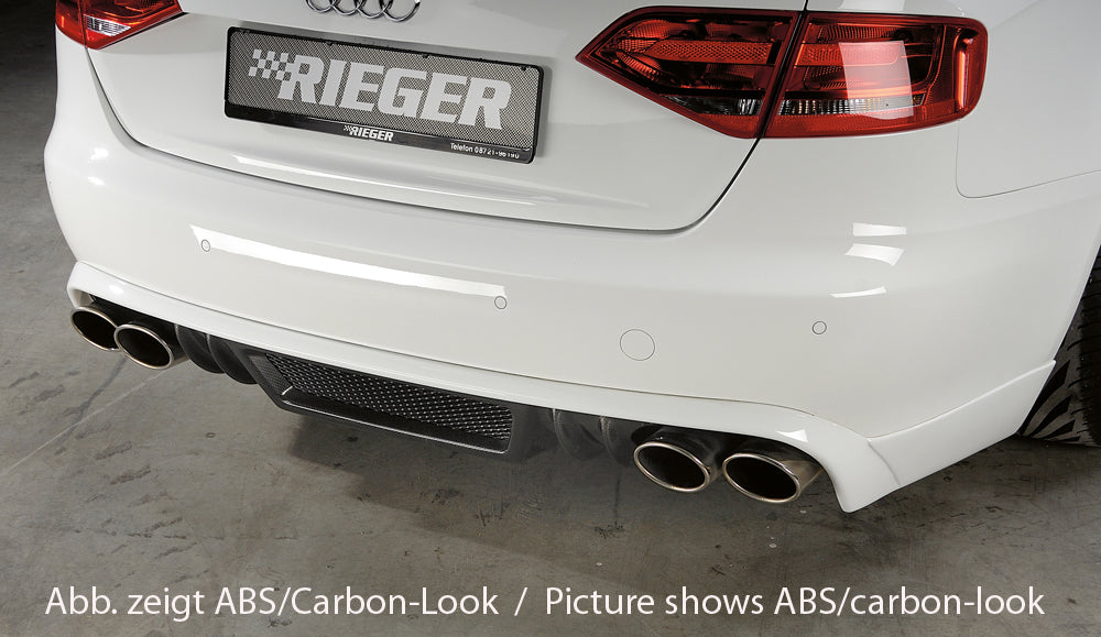 Rieger 00055508 Audi B8 B81 A4 Rear Diffuser for Twin Tailpipe Left & Right