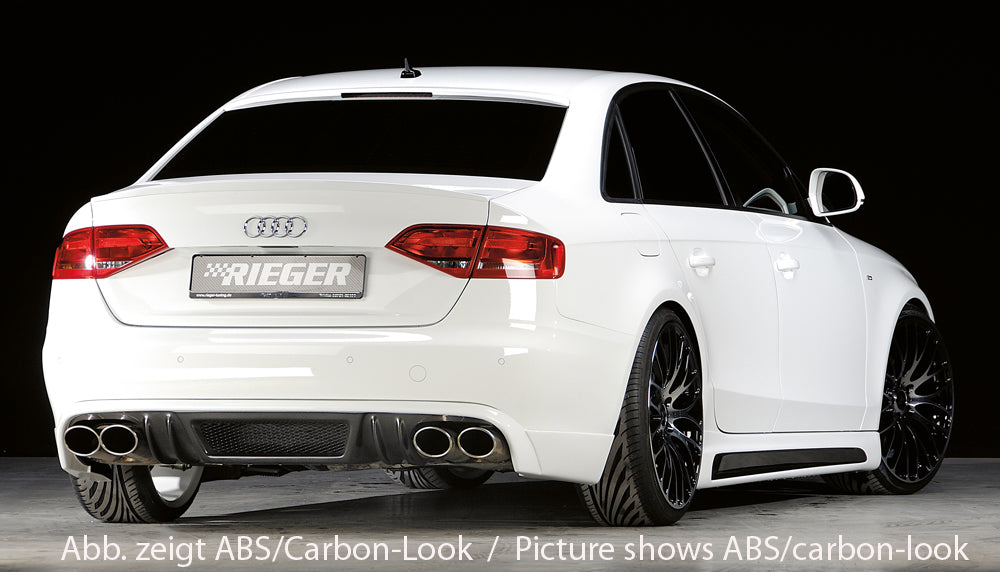 Rieger 00055508 Audi B8 B81 A4 Rear Diffuser for Twin Tailpipe Left & Right