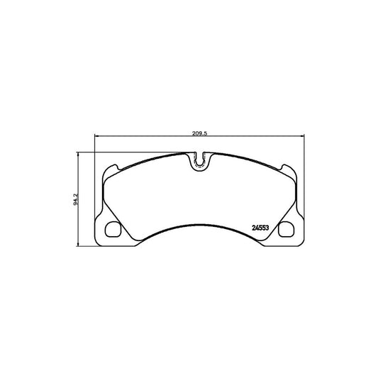 Hella 8DB 355 014 151 Brake Pad Set Prepared For Wear Indicator With Accessories