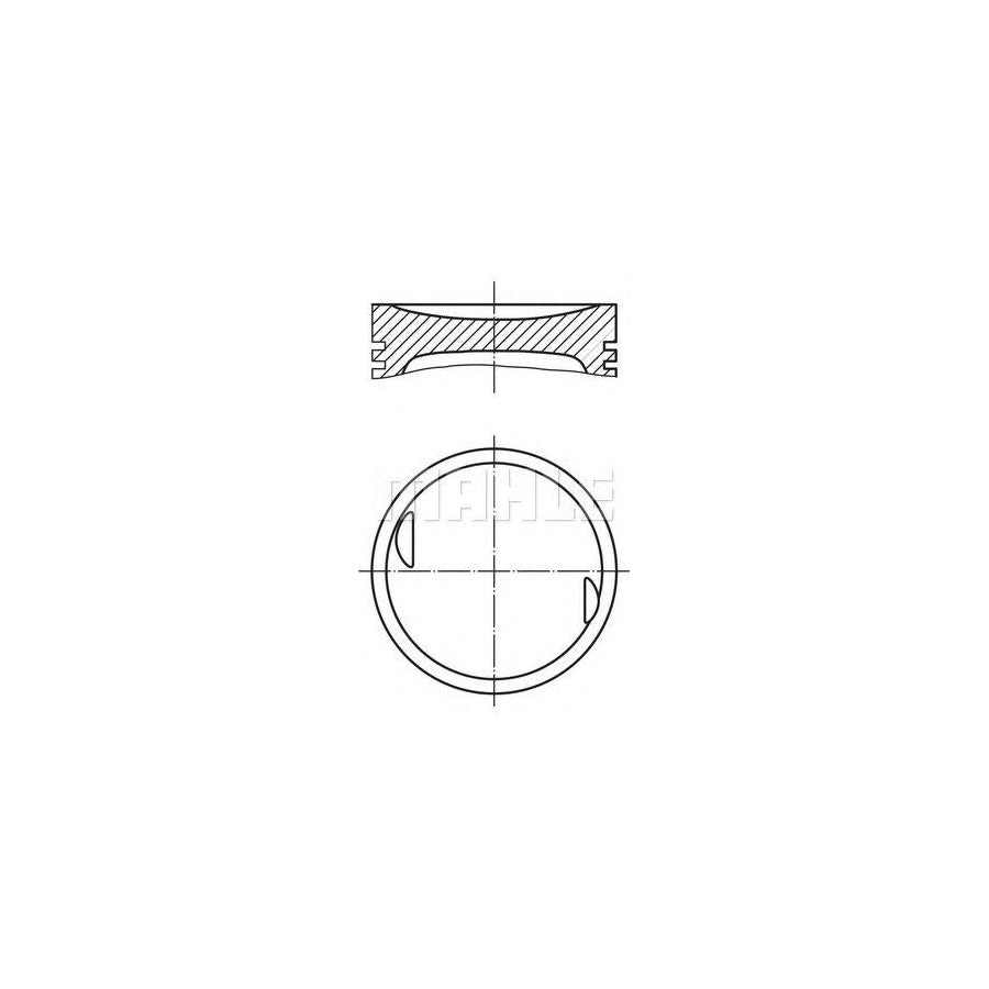 MAHLE ORIGINAL 676 06 02 Piston 77,9 mm, with piston rings