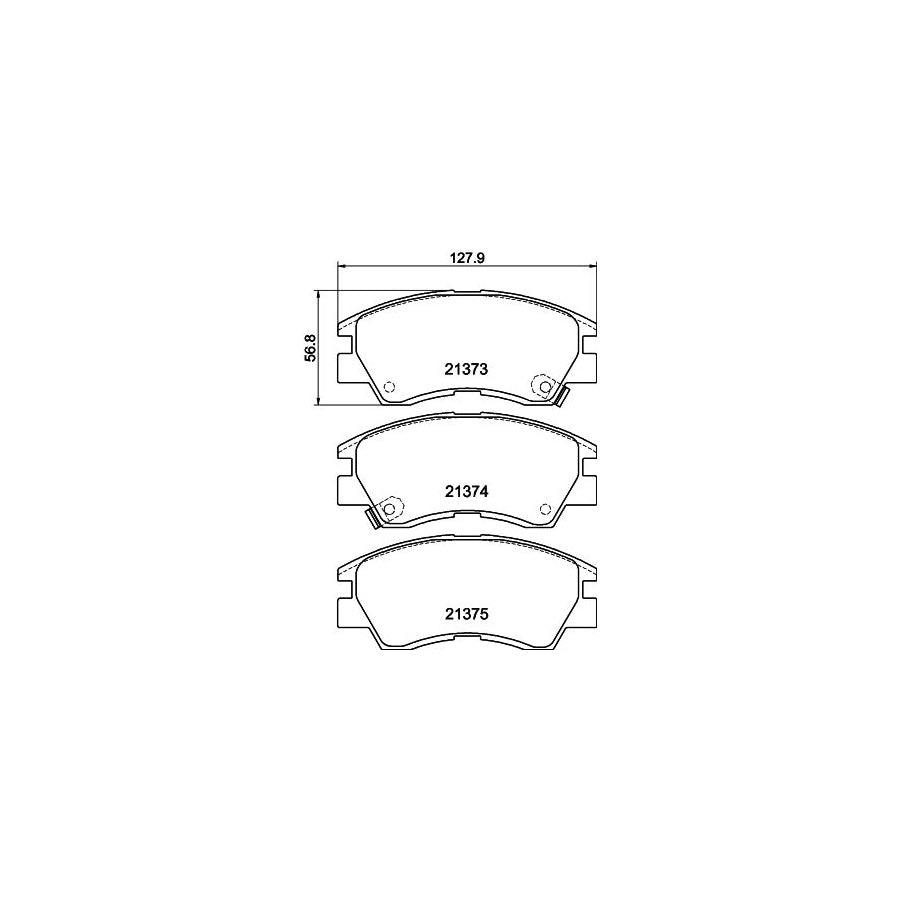 Hella 8DB 355 005 781 Brake Pad Set With Acoustic Wear Warning