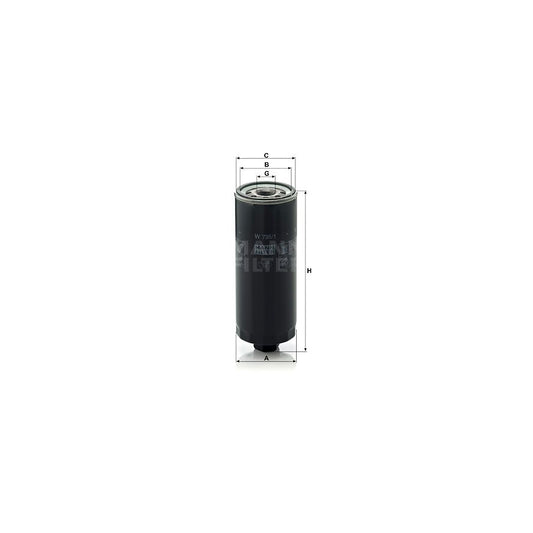MANN-FILTER W 735/1 Oil Filter Spin-on Filter, with one anti-return valve