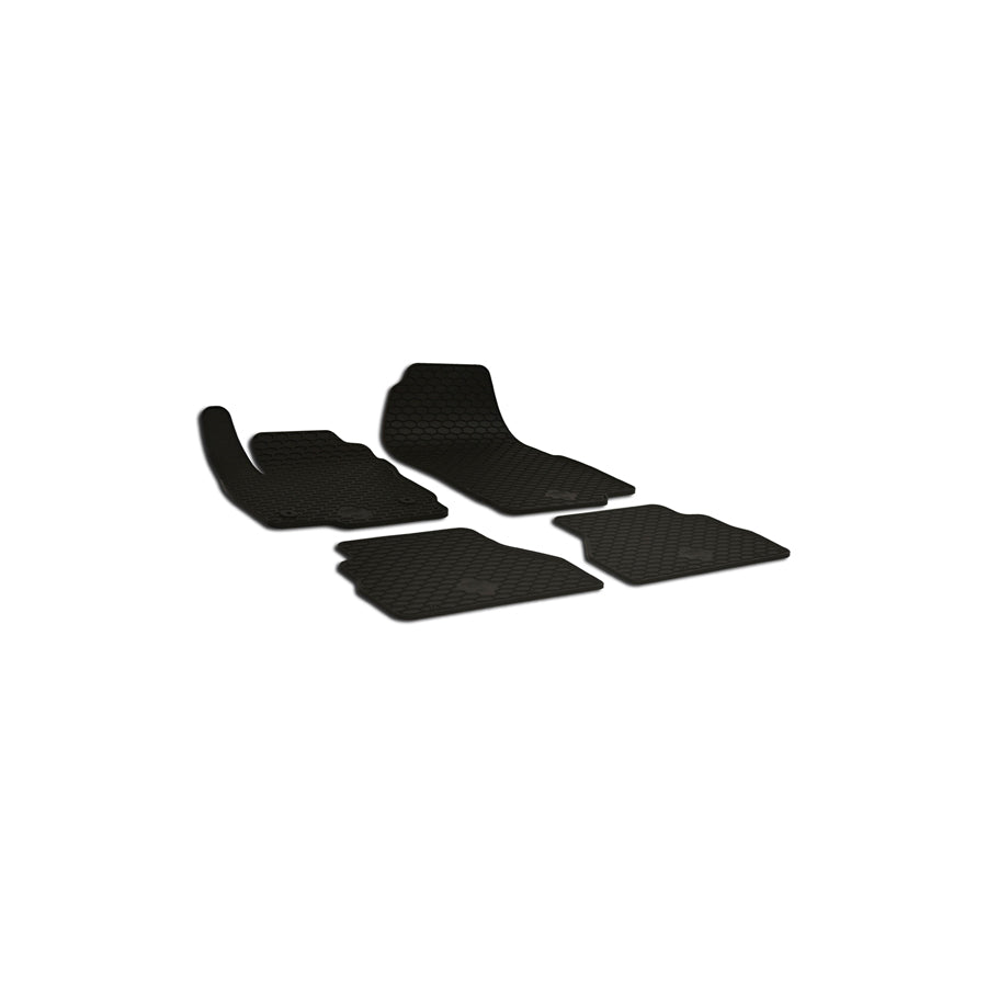 WALSER 50763 Floor mat set for FORD B-Max (JK8) Elastomer, Front and Rear, Quantity: 4, Black