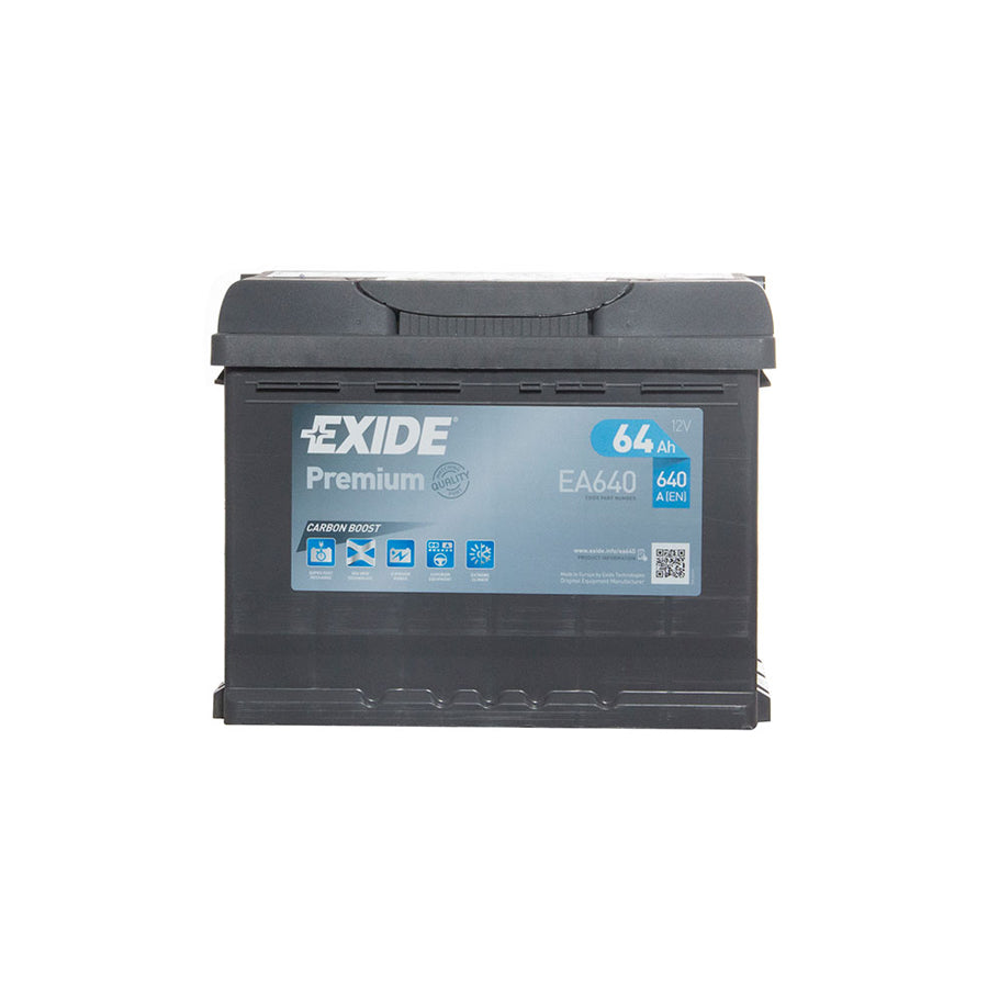 Exide Premium 027 Car Battery (64Ah) - 5 Year Guarantee (EA640)